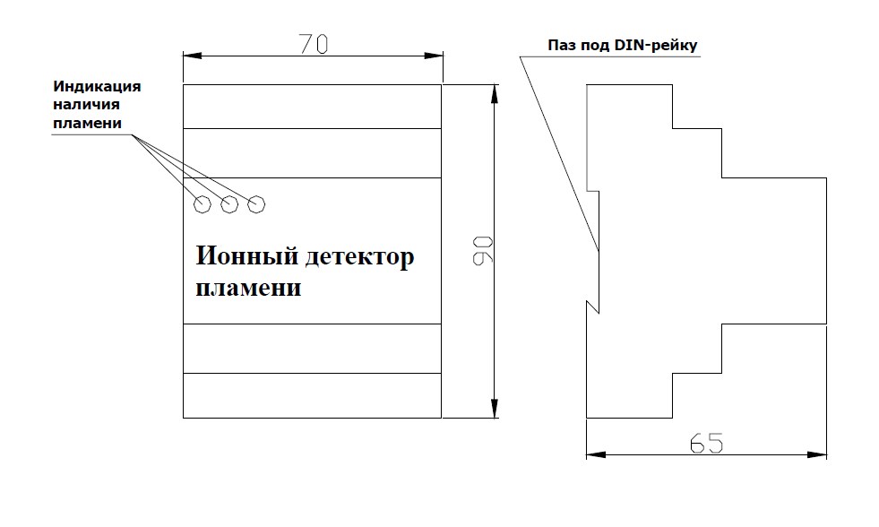 Рис.3 Схема подключения ионодатчика ИНД