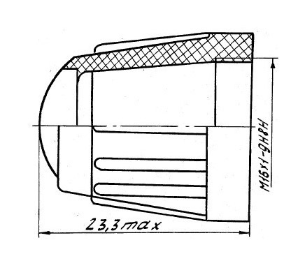 Габаритные размеры колпачка КС 5