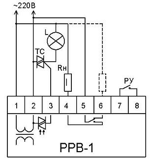 Схема подключения реле реального времени (РРВ)